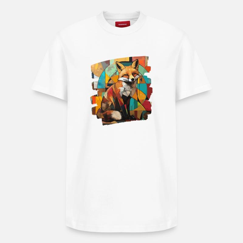 Fuchs - Relaxed Unisex Supima Cotton T-Shirt – von SPREAD - Weiß
