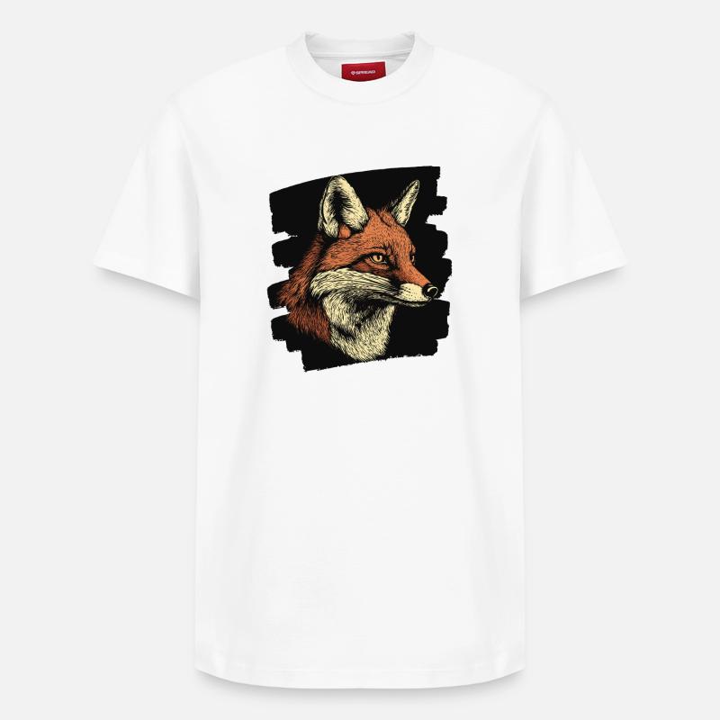 Fuchs - Relaxed Unisex Supima Cotton T-Shirt – von SPREAD - Weiß