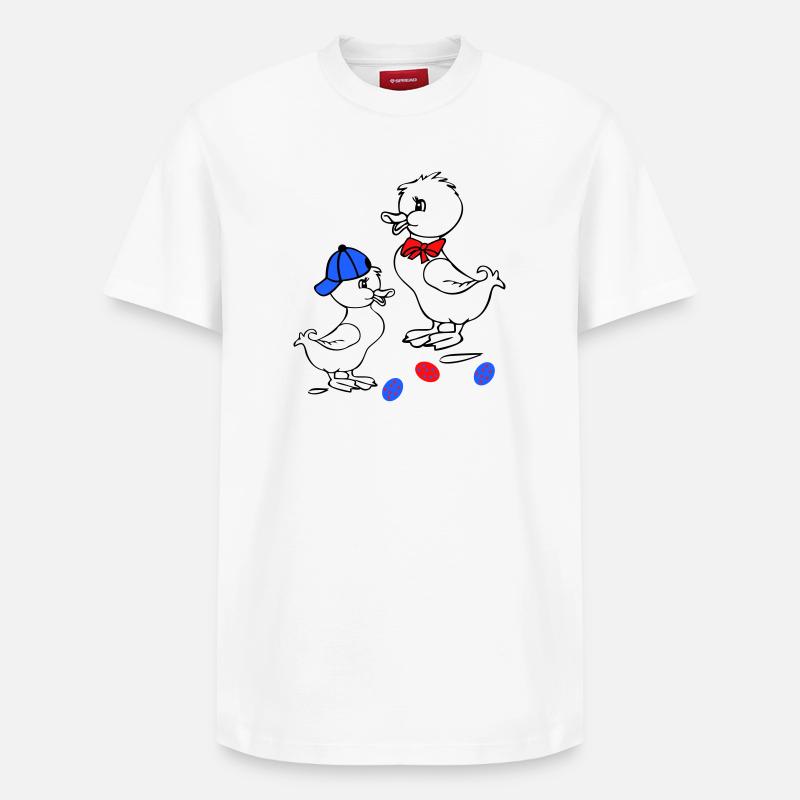 Pâques - T-shirt unisexe décontracté en coton Supima – de SPREAD - blanc