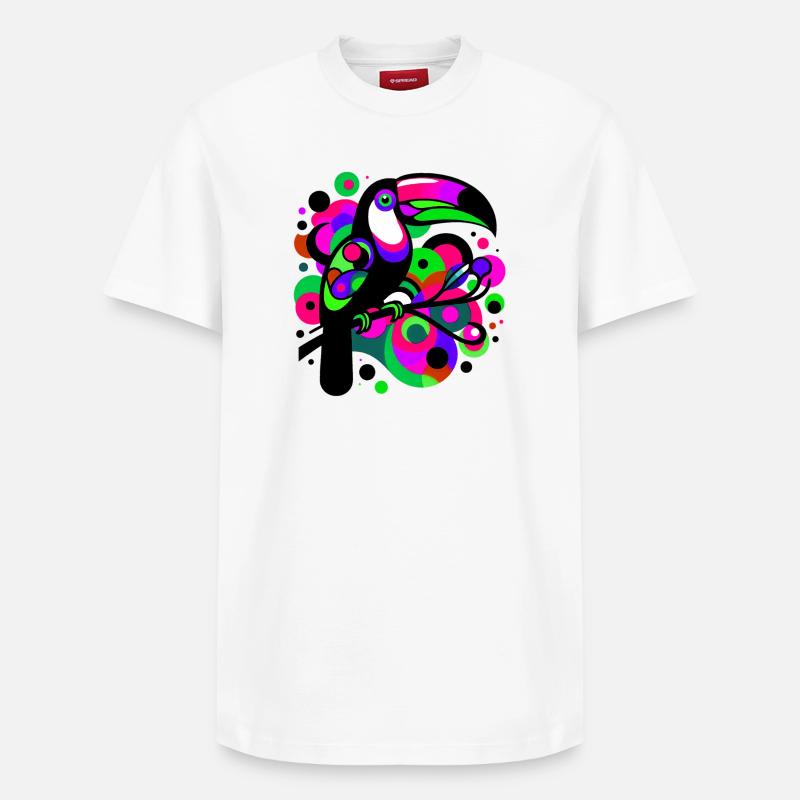 Toucan - T-shirt unisexe décontracté en coton Supima – de SPREAD - blanc