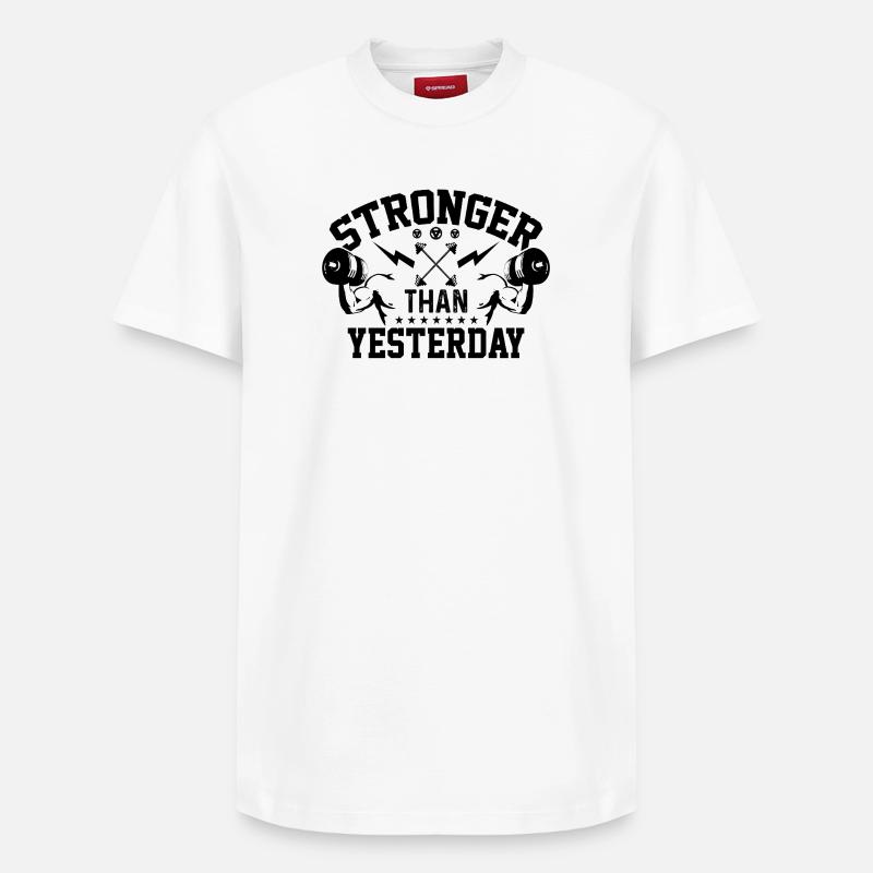 Stärker als gestern - Relaxed Unisex Supima Cotton T-Shirt – von SPREAD - Weiß