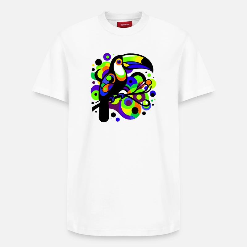 Toucan - T-shirt unisexe décontracté en coton Supima – de SPREAD - blanc