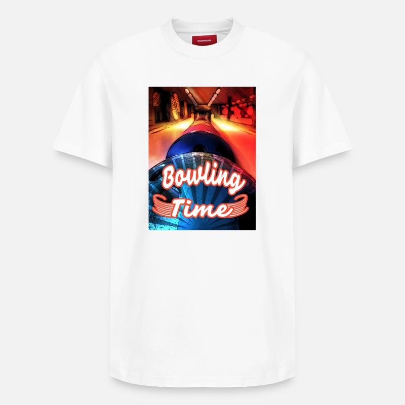 Its Bowling Time - Relaxed Unisex Supima Cotton T-Shirt – von SPREAD - Weiß