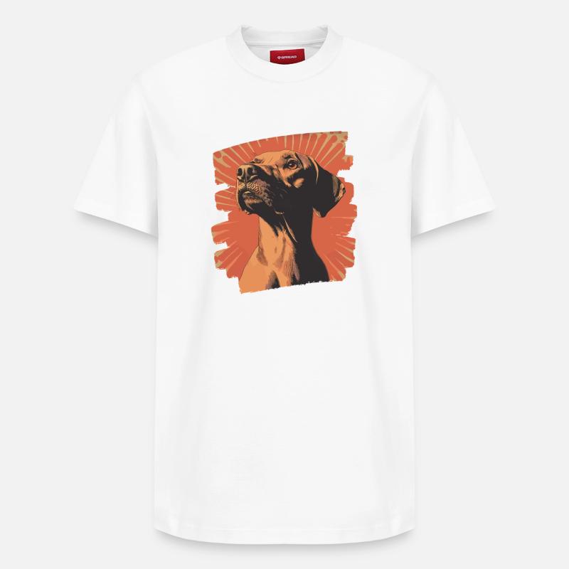 Rhodesian Ridgeback - Relaxed Unisex Supima Cotton T-Shirt – von SPREAD - Weiß