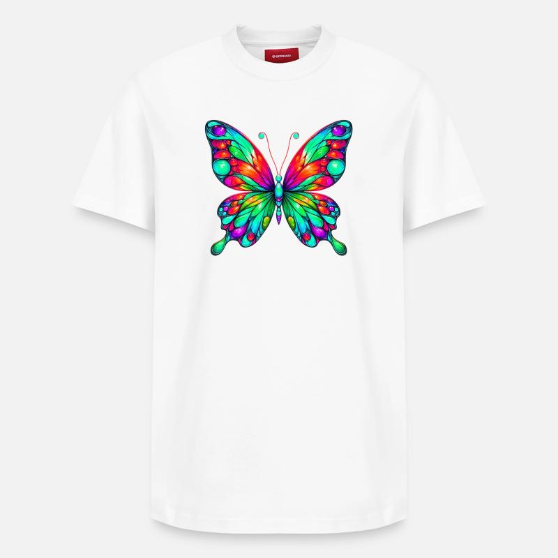 Papillon - T-shirt unisexe décontracté en coton Supima – de SPREAD - blanc