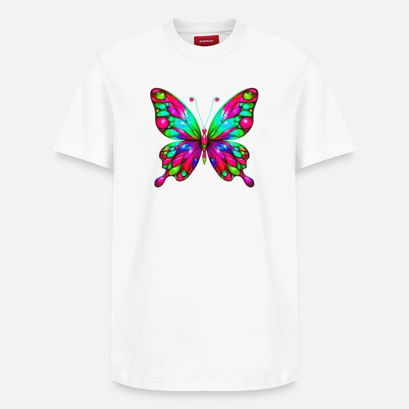 Papillon - T-shirt unisexe décontracté en coton Supima – de SPREAD - blanc