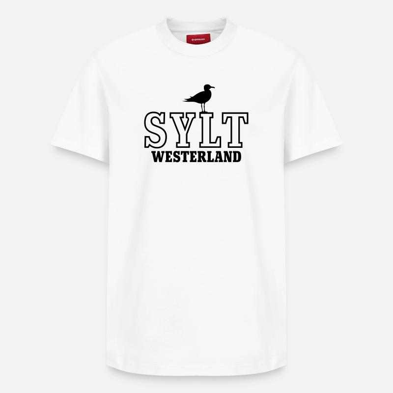 Sylt Westerland - Relaxed Unisex Supima Cotton T-Shirt – von SPREAD - Weiß