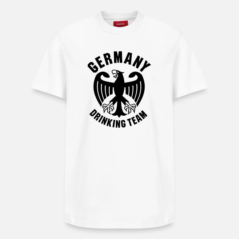 Germany Drinking Team - Relaxed Unisex Supima Cotton T-Shirt – von SPREAD - Weiß