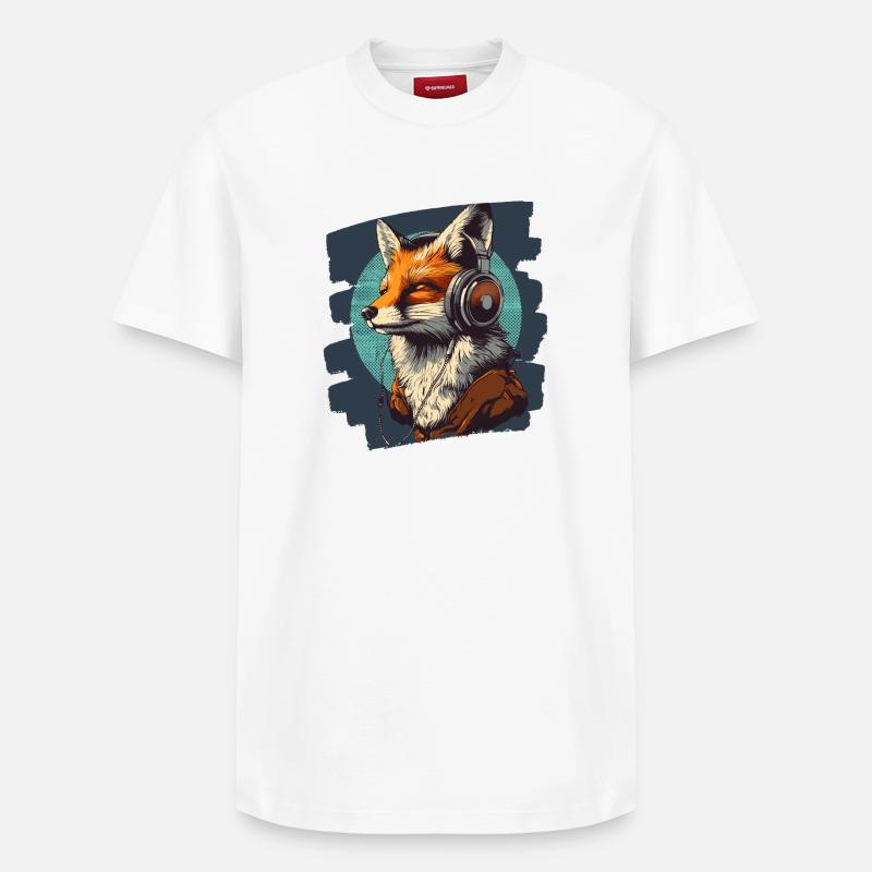 Fuchs - Relaxed Unisex Supima Cotton T-Shirt – von SPREAD - Weiß