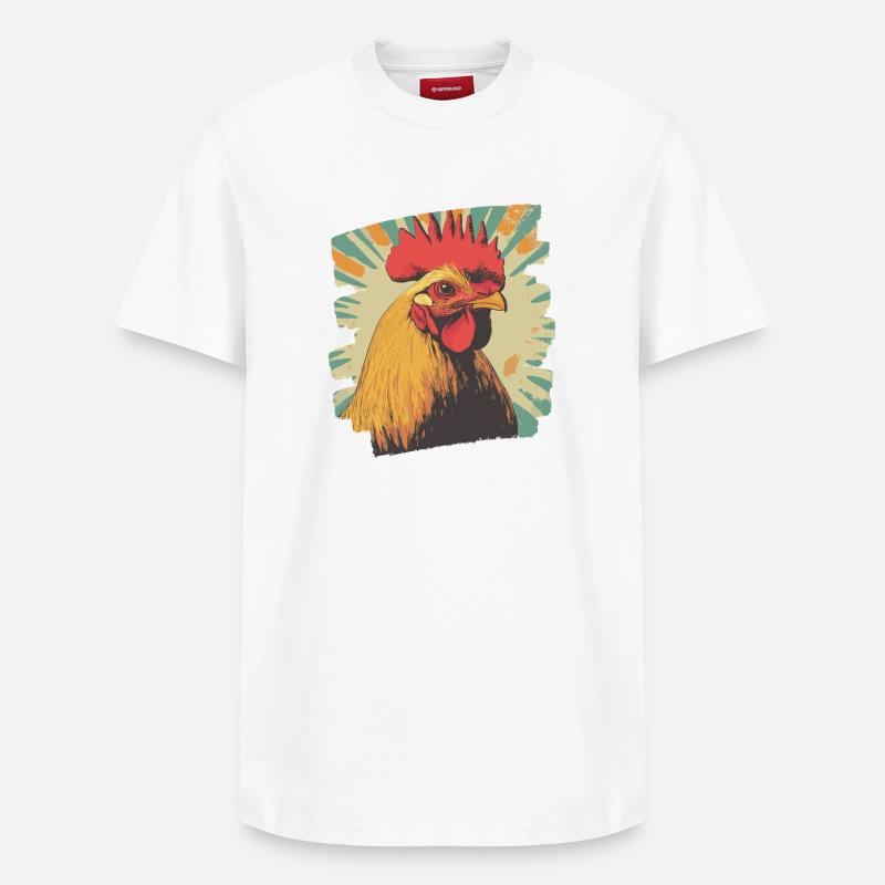 Hahn - Relaxed Unisex Supima Cotton T-Shirt – von SPREAD - Weiß