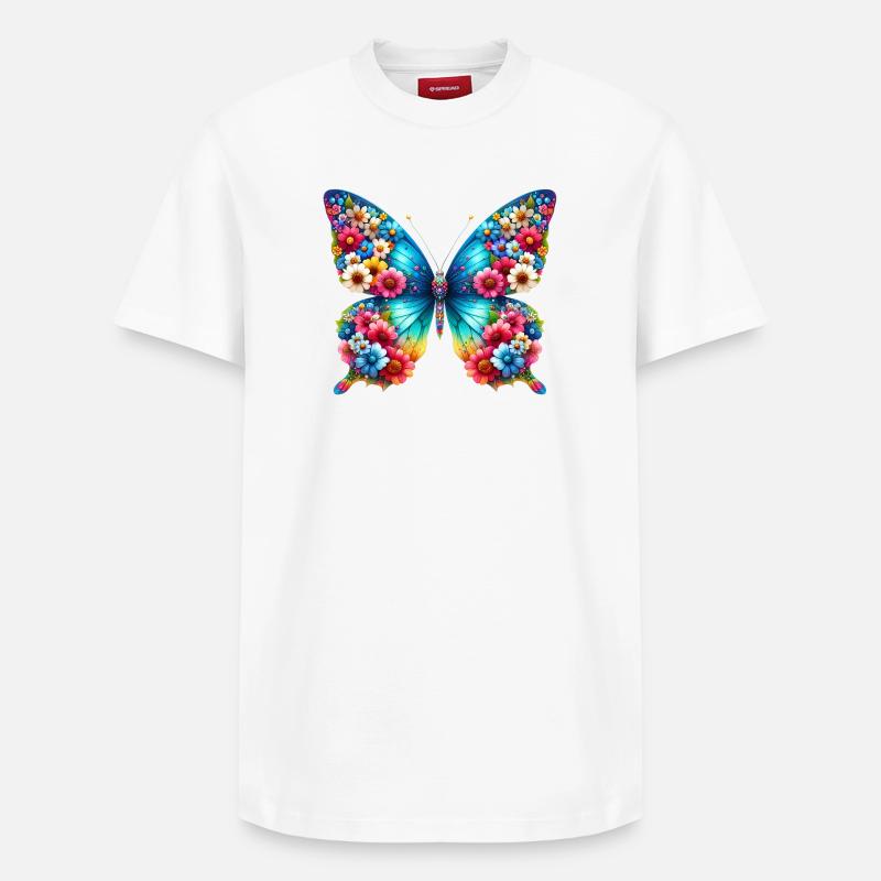 Papillon - T-shirt unisexe décontracté en coton Supima – de SPREAD - blanc