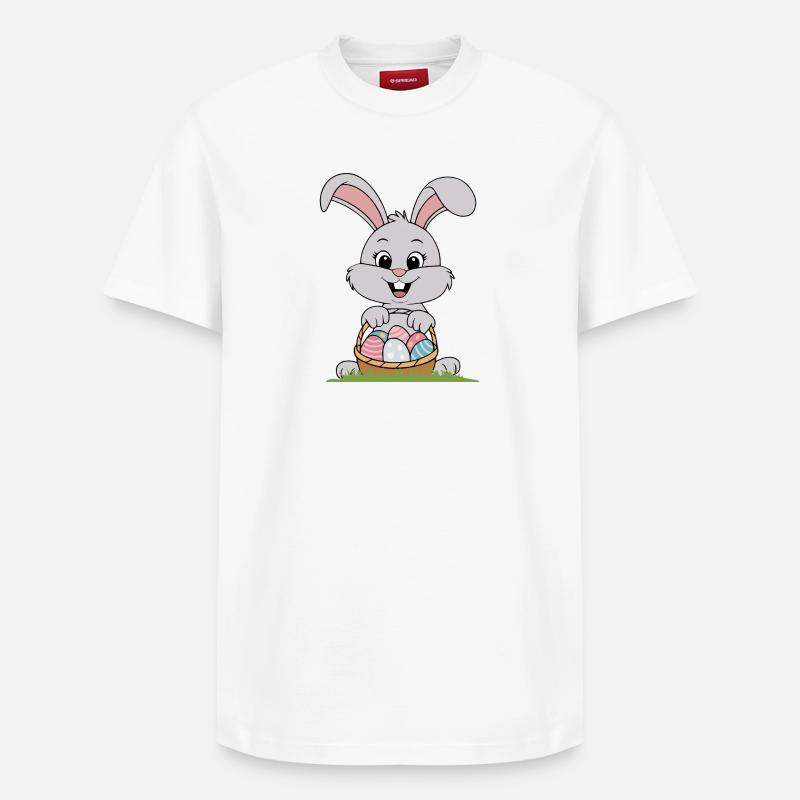 Lapin de Pâques - T-shirt unisexe décontracté en coton Supima – de SPREAD - blanc