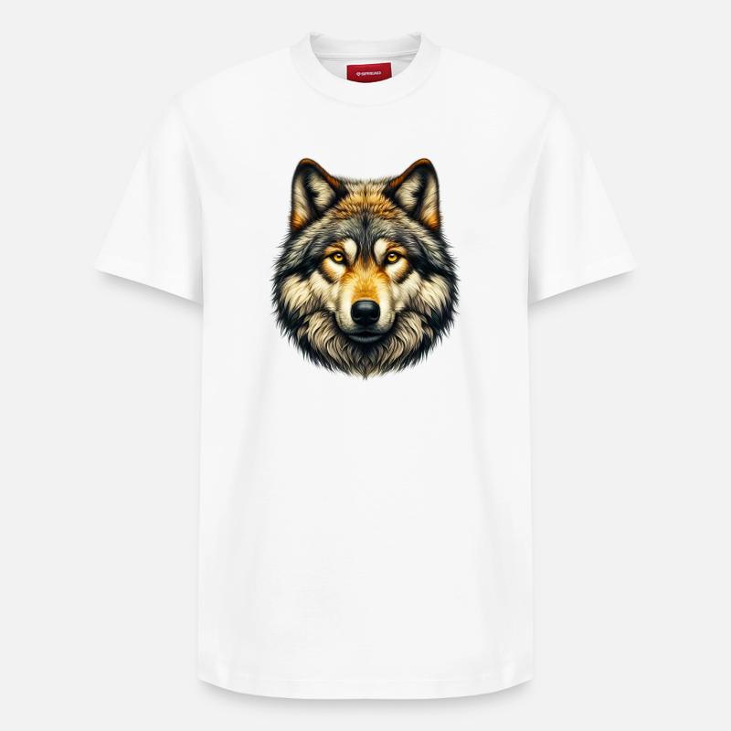 Loup - T-shirt unisexe décontracté en coton Supima – de SPREAD - blanc