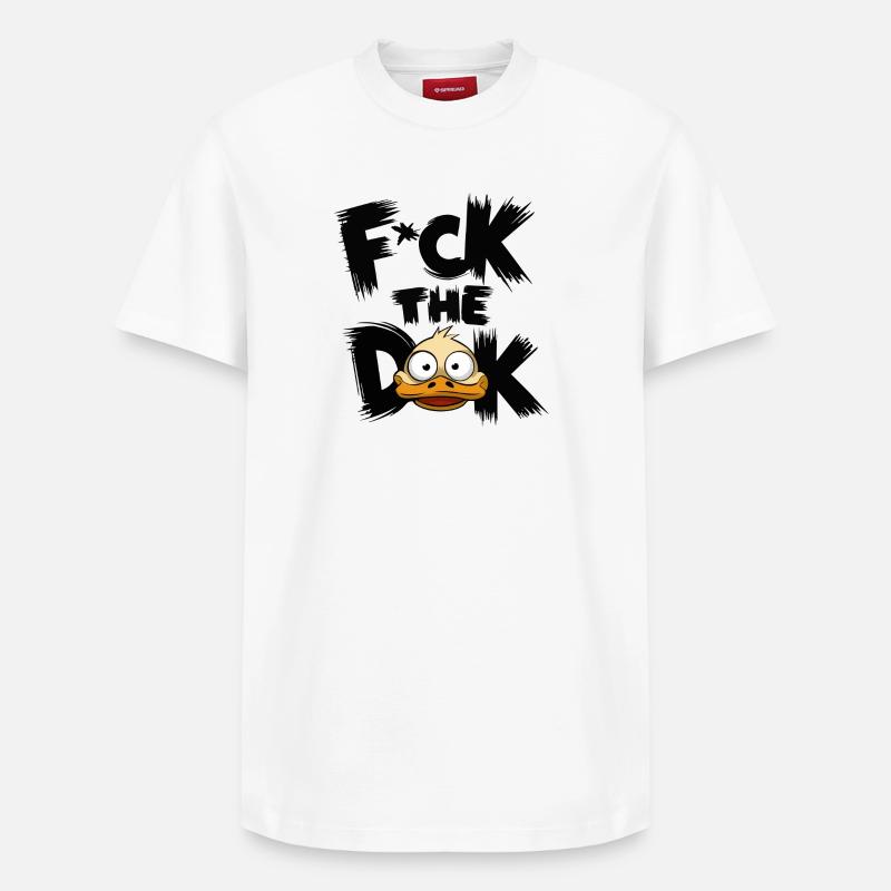 J’emmerde le canard - T-shirt unisexe décontracté en coton Supima – de SPREAD - blanc