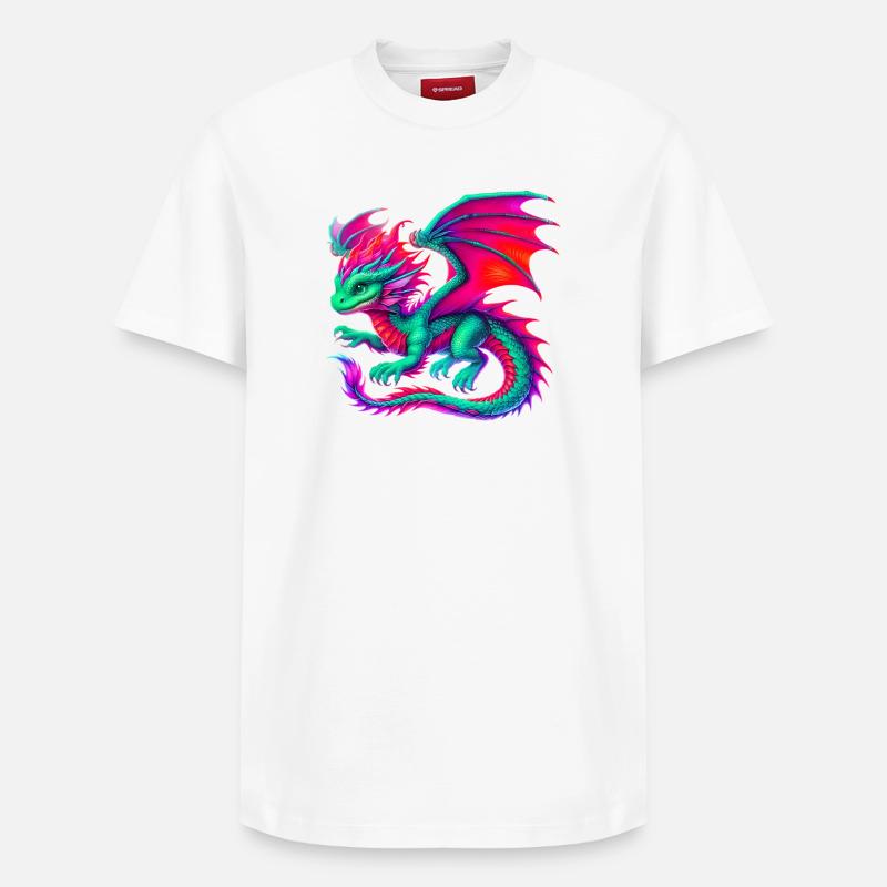 Dragon - T-shirt unisexe décontracté en coton Supima – de SPREAD - blanc