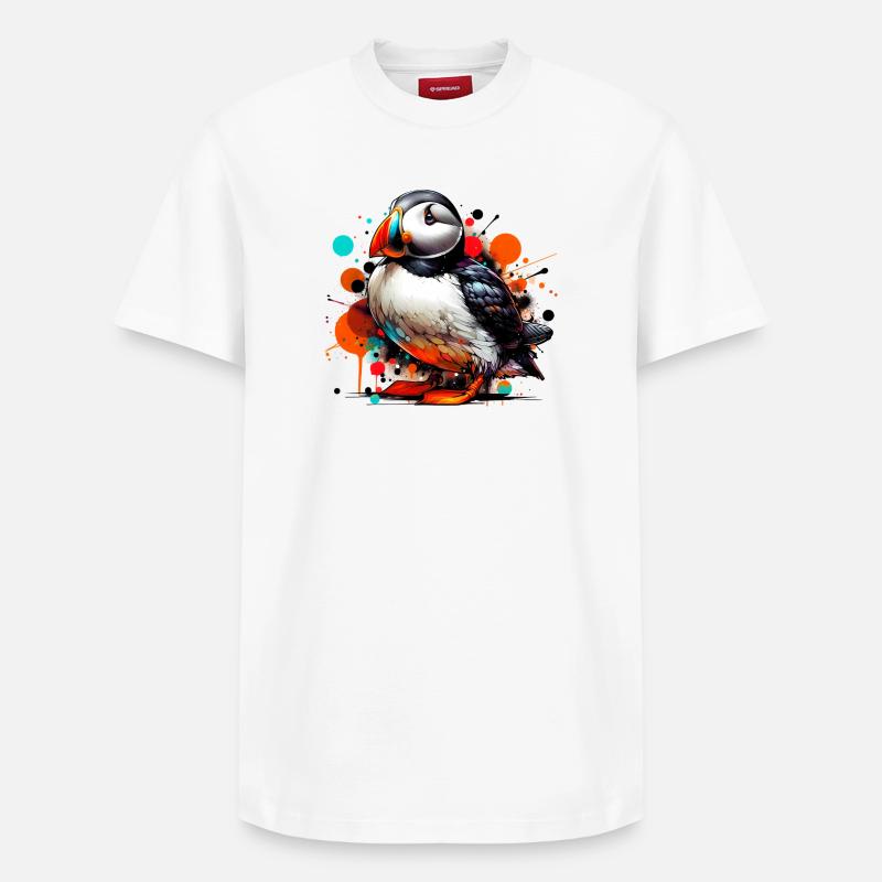Macareux - T-shirt unisexe décontracté en coton Supima – de SPREAD - blanc