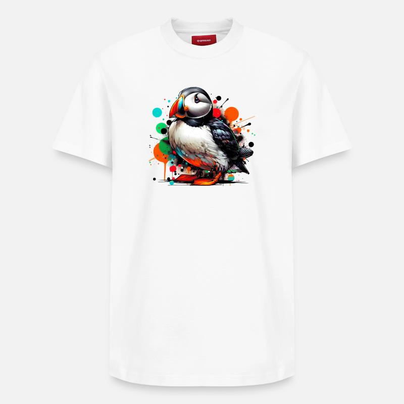 Macareux - T-shirt unisexe décontracté en coton Supima – de SPREAD - blanc