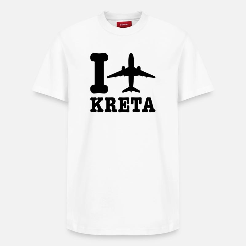 Vacances Crète - T-shirt unisexe décontracté en coton Supima – de SPREAD - blanc