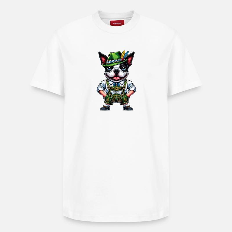 Bostie en costume traditionnel - T-shirt unisexe décontracté en coton Supima – de SPREAD - blanc