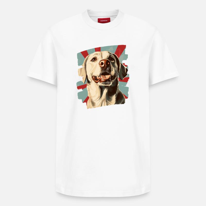 Labrador - T-shirt unisexe décontracté en coton Supima – de SPREAD - blanc