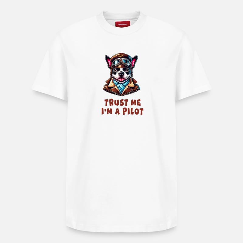 Croyez-moi, je suis pilote - T-shirt unisexe décontracté en coton Supima – de SPREAD - blanc