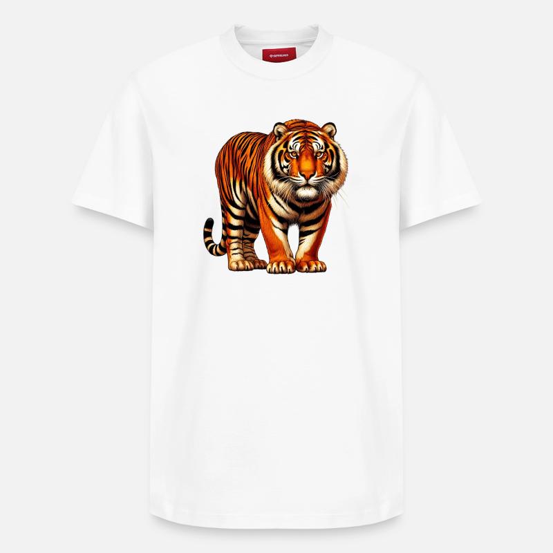 Tigre - T-shirt unisexe décontracté en coton Supima – de SPREAD - blanc