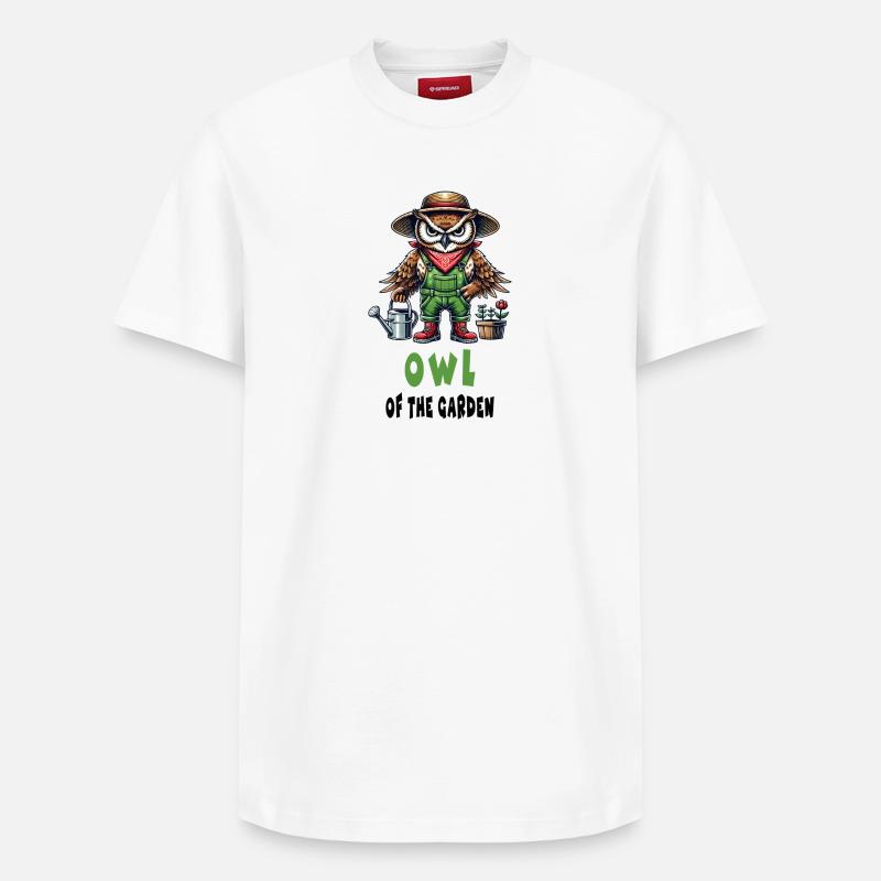 Hibou du jardin conception - T-shirt unisexe décontracté en coton Supima – de SPREAD - blanc