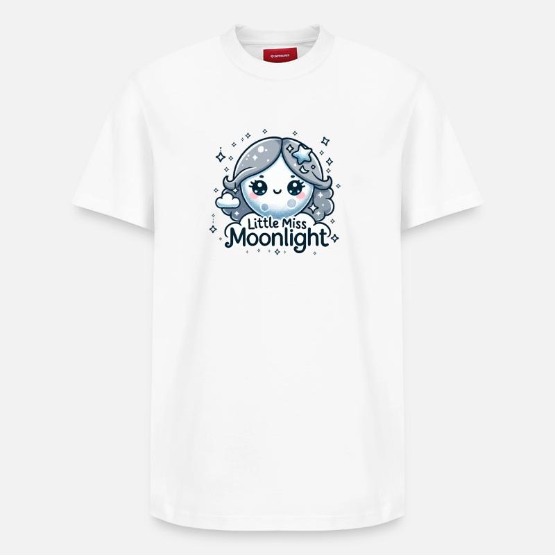 Petite Miss Clair de Lune - T-shirt unisexe décontracté en coton Supima – de SPREAD - blanc