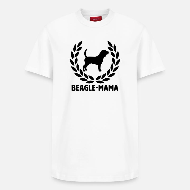 Beagle Mama - Relaxed Unisex Supima Cotton T-Shirt – von SPREAD - Weiß