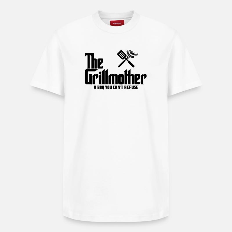 Die Grillmutter - Relaxed Unisex Supima Cotton T-Shirt – von SPREAD - Weiß