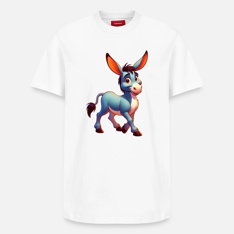 Mule âne - T-shirt unisexe décontracté en coton Supima – de SPREAD - blanc