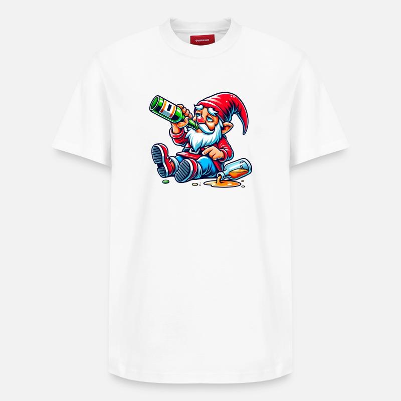 Gartenzwerk Feierabend - T-shirt unisexe décontracté en coton Supima – de SPREAD - blanc