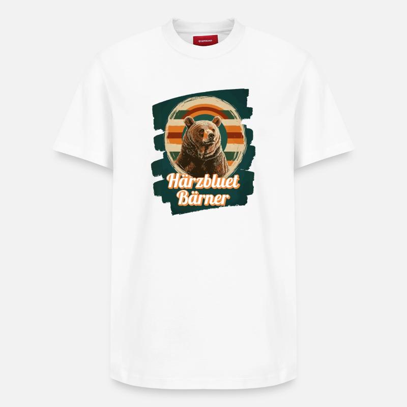 Härzbluetbärner Bärner Berner Härzbluetberner - T-shirt unisexe décontracté en coton Supima – de SPREAD - blanc