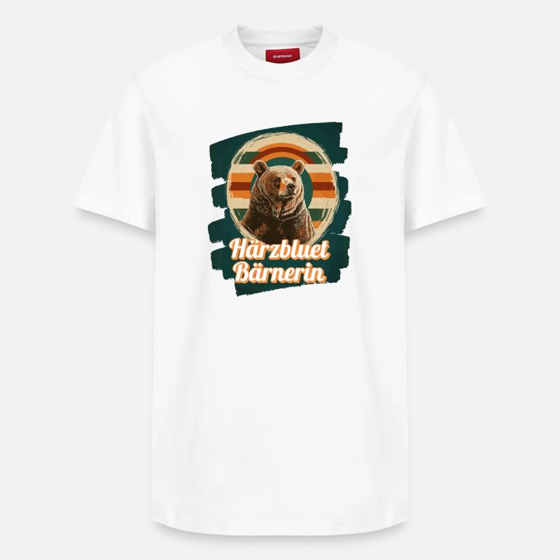 Härzbluetbärnerin Bärnerin Bernerin - T-shirt unisexe décontracté en coton Supima – de SPREAD - blanc