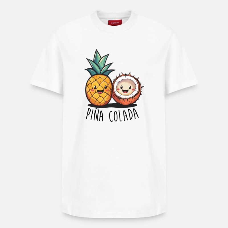 Pina Colada Freunde - Relaxed Unisex Supima Cotton T-Shirt – von SPREAD - Weiß