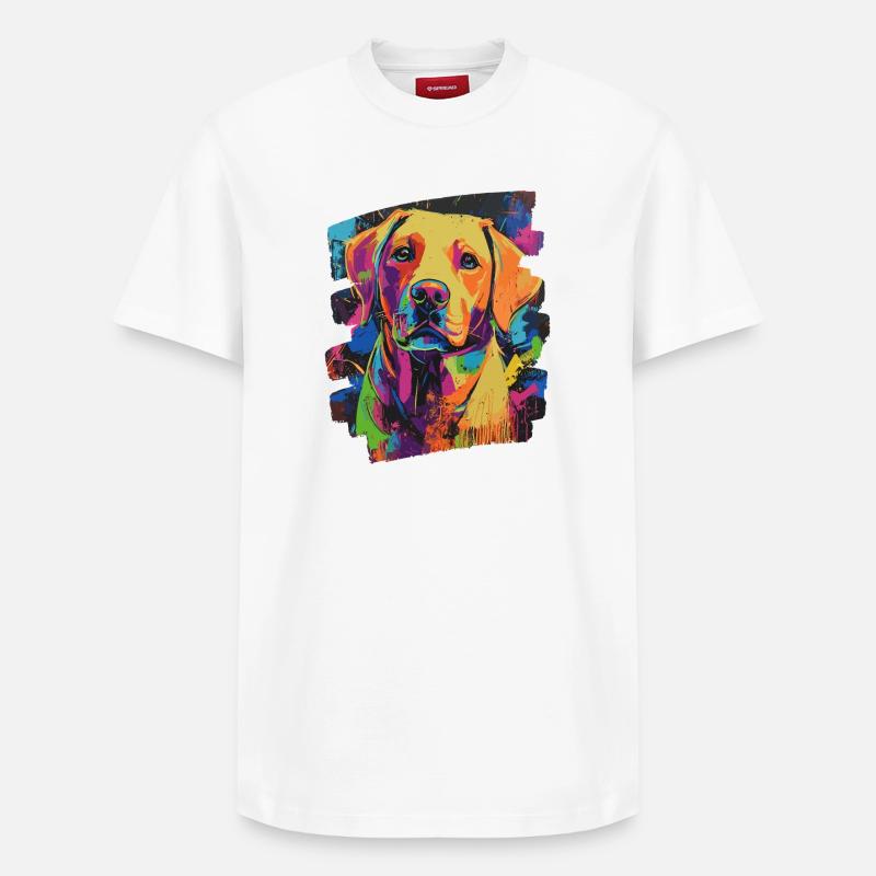 Labrador - Relaxed Unisex Supima Cotton T-Shirt – von SPREAD - Weiß