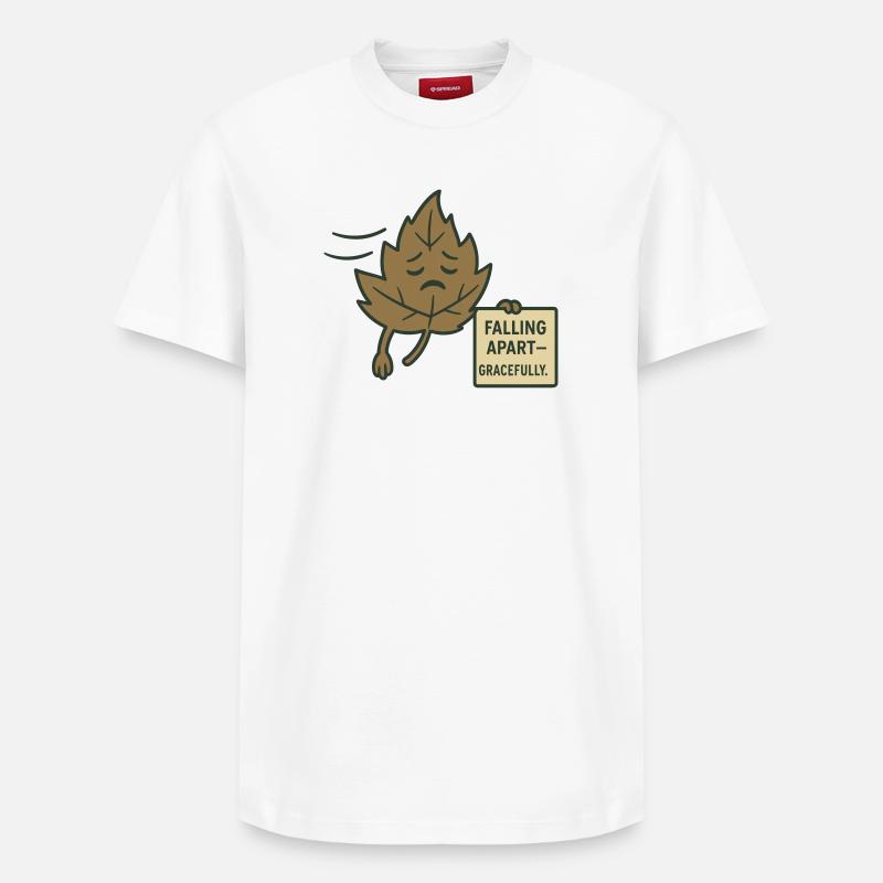 S’effondrer – avec grâce - T-shirt unisexe décontracté en coton Supima – de SPREAD - blanc