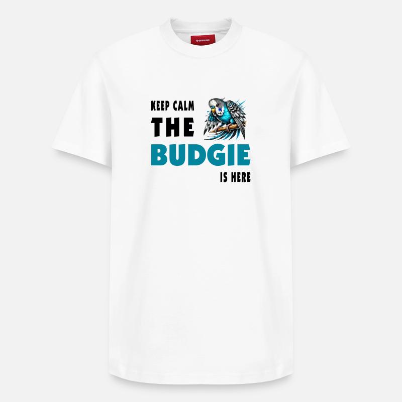 Conception de perruche - T-shirt unisexe décontracté en coton Supima – de SPREAD - blanc