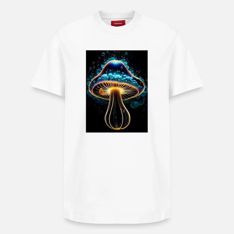 Champignon lumineux - T-shirt unisexe décontracté en coton Supima – de SPREAD - blanc