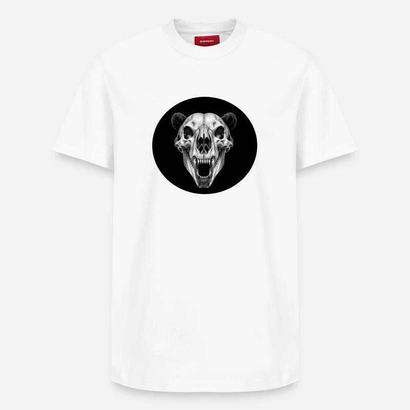Schädel - Relaxed Unisex Supima Cotton T-Shirt – von SPREAD - Weiß