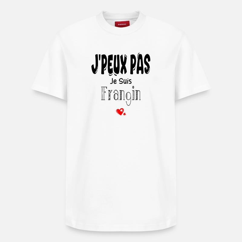 J'Peux Pas Je suis Frangin - T-shirt unisexe décontracté en coton Supima – de SPREAD - blanc