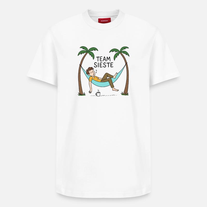 Team Sieste - Hamac & Farniente - T-shirt unisexe décontracté en coton Supima – de SPREAD - blanc