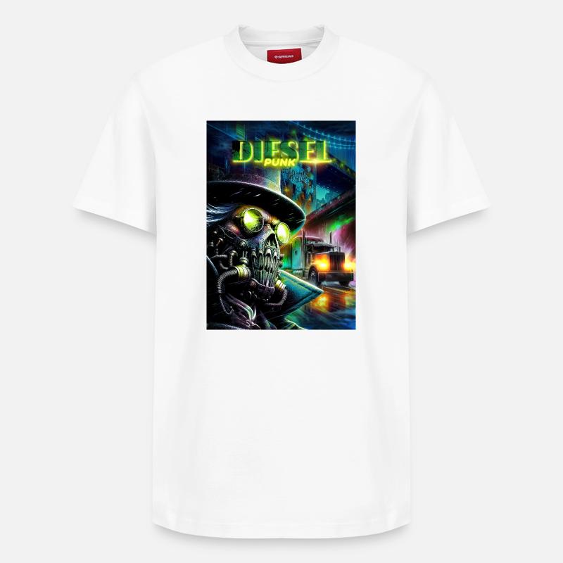Diesel Punk - Relaxed Unisex Supima Cotton T-Shirt – by SPREAD - white