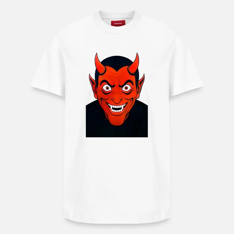 Devil - Relaxed Unisex Supima Cotton T-Shirt – by SPREAD - white