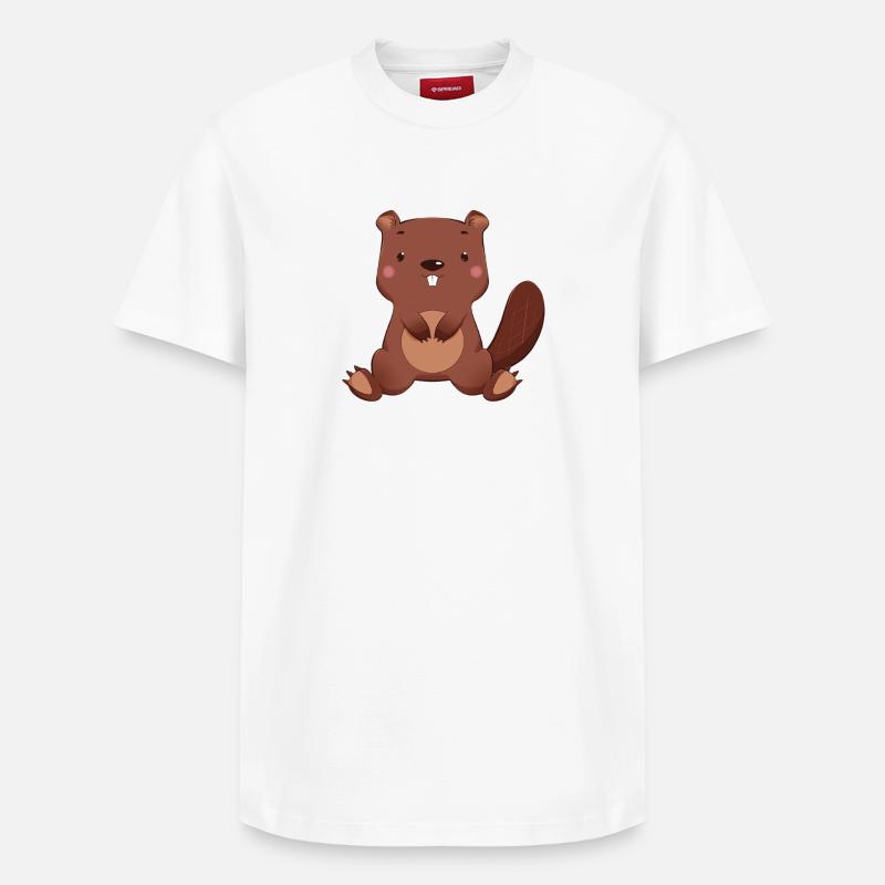 Castor - T-shirt unisexe décontracté en coton Supima – de SPREAD - blanc