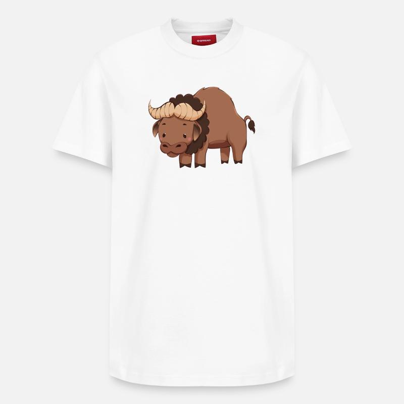 Buffle - T-shirt unisexe décontracté en coton Supima – de SPREAD - blanc