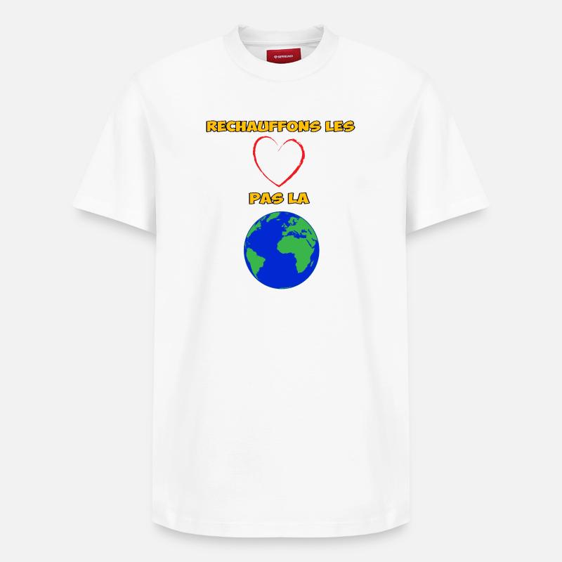 Réchauffons les coeurs - T-shirt unisexe décontracté en coton Supima – de SPREAD - blanc