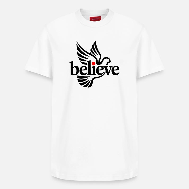 Croire pigeon - T-shirt unisexe décontracté en coton Supima – de SPREAD - blanc
