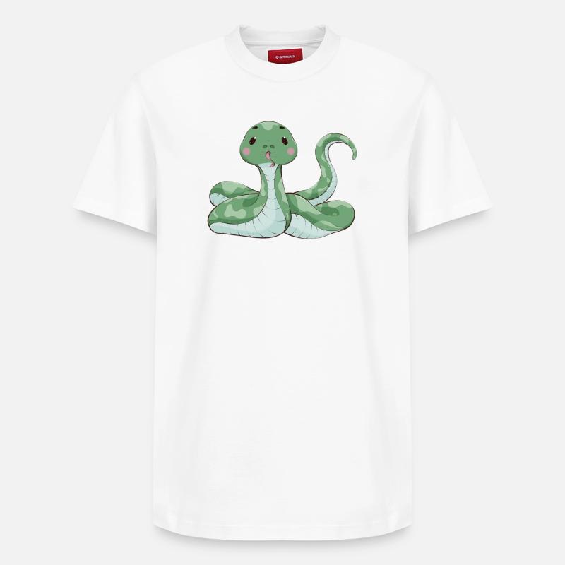 Serpent - T-shirt unisexe décontracté en coton Supima – de SPREAD - blanc