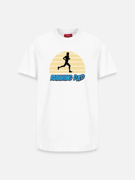 Running dad - T-shirt unisexe décontracté en coton Supima – de SPREAD - blanc